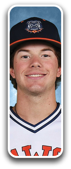 A baseball player wearing a white jersey with the word “Dawgs" on the front. Contenido generado con IA