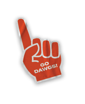 A collection of stickers featuring a bulldog mascot and a baseball. AI generated content