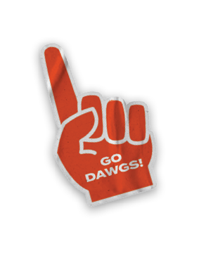 A collection of stickers featuring a bulldog mascot and a baseball. AI generated content