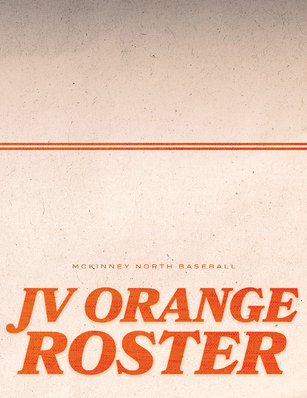 A baseball team's roster is shown in orange and white. Contenido generado con IA