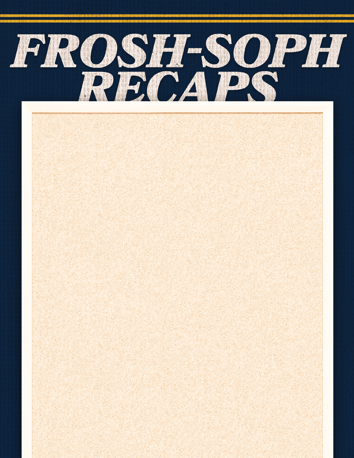 A blank bulletin board with a blue border. AI generated content