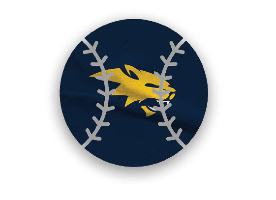 A yellow and blue baseball glove. Description generated by AI