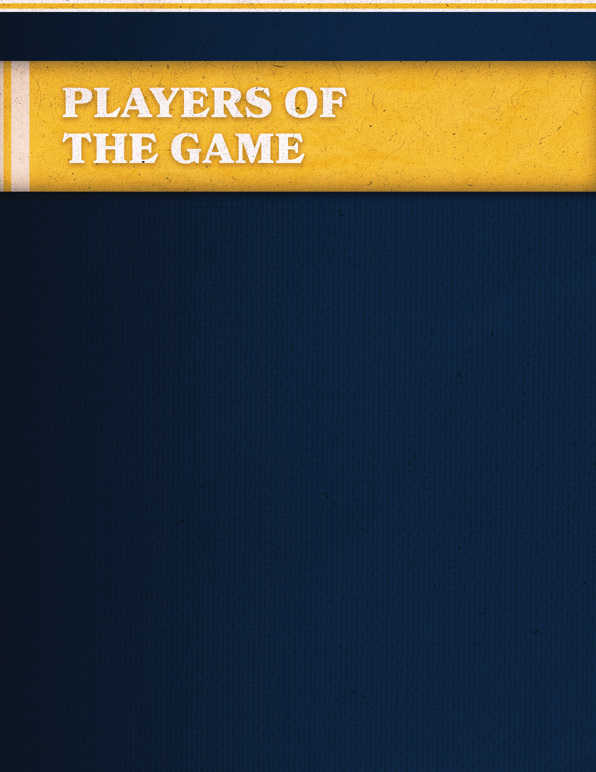 A blue and yellow book cover with the title “Players of the Game". AI generated content