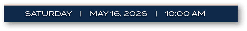 saturDAY | may 16, 2026 | 10:00 a