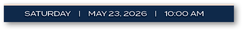 saturDAY | may 23, 2026 | 10:00 a