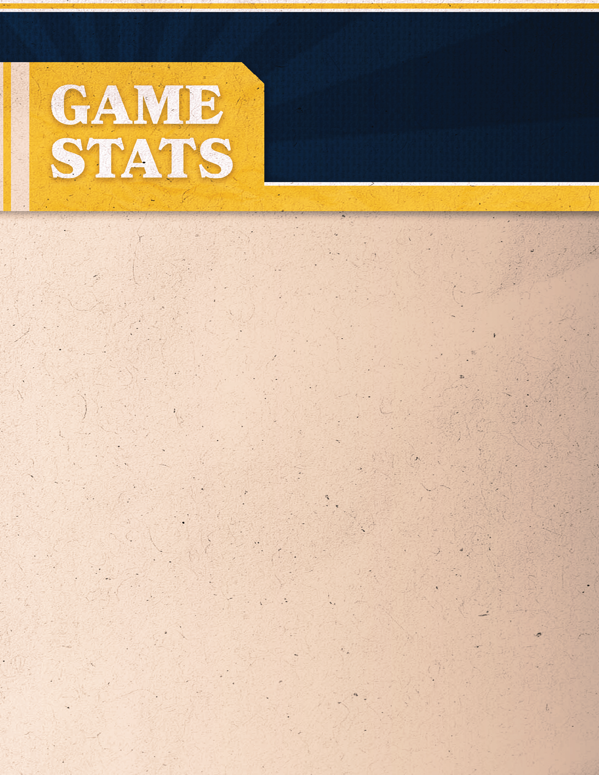 A blank sheet of paper with the words “Game Stats" written on it. AI generated content