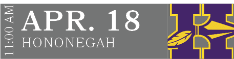 HONONEGAH,APR. 18,11:00 A
