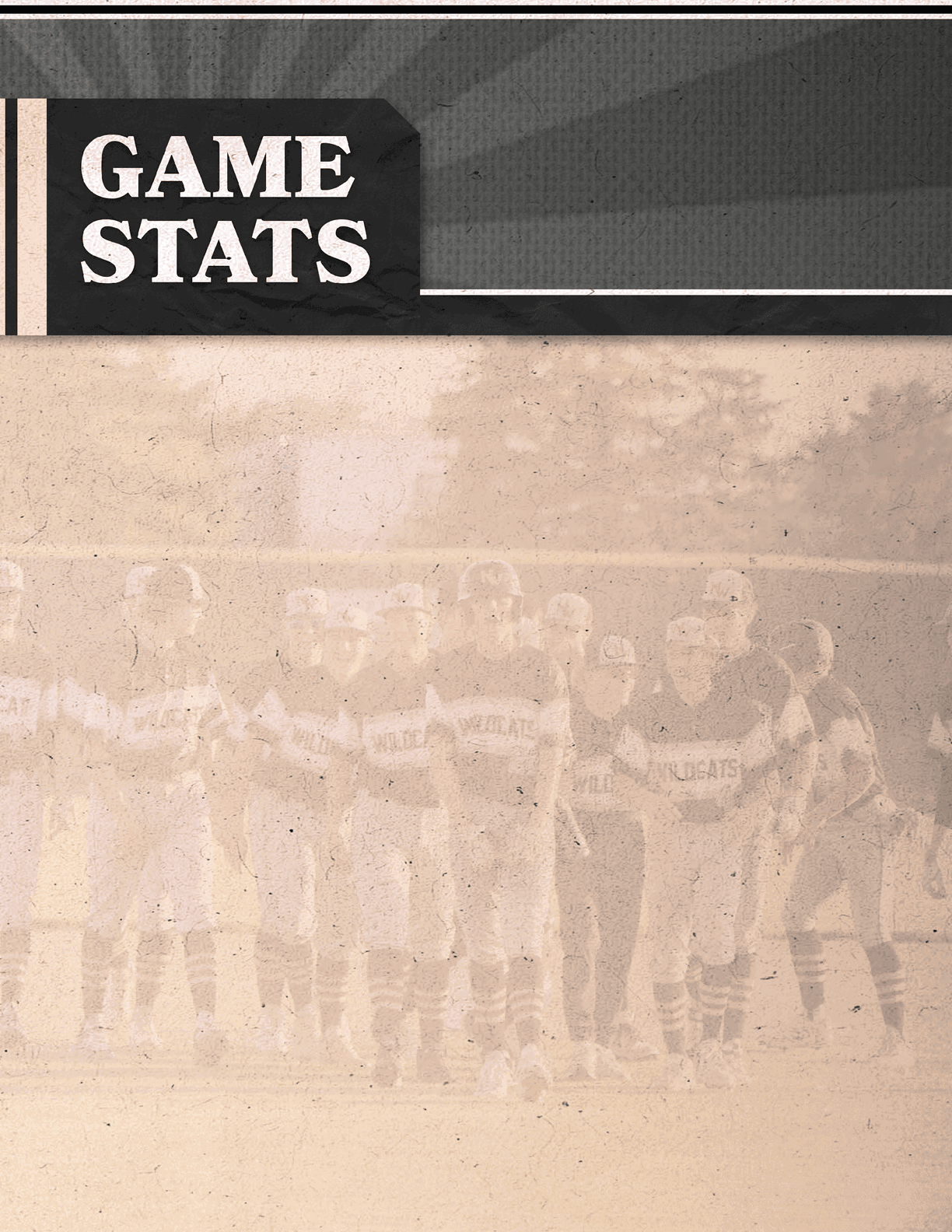 A brown paper with the words “Game Stats" written on it. AI generated content
