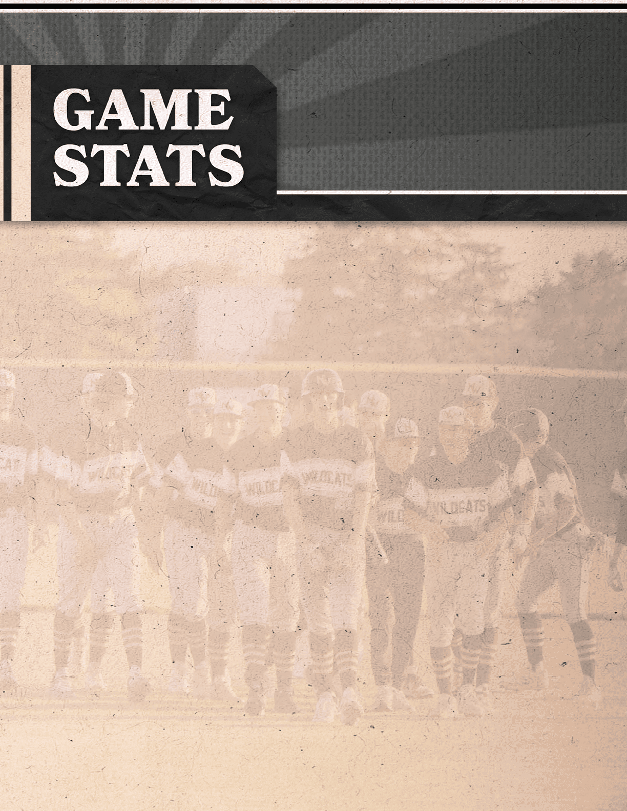 A brown paper with the words “Game Stats" written on it. AI generated content