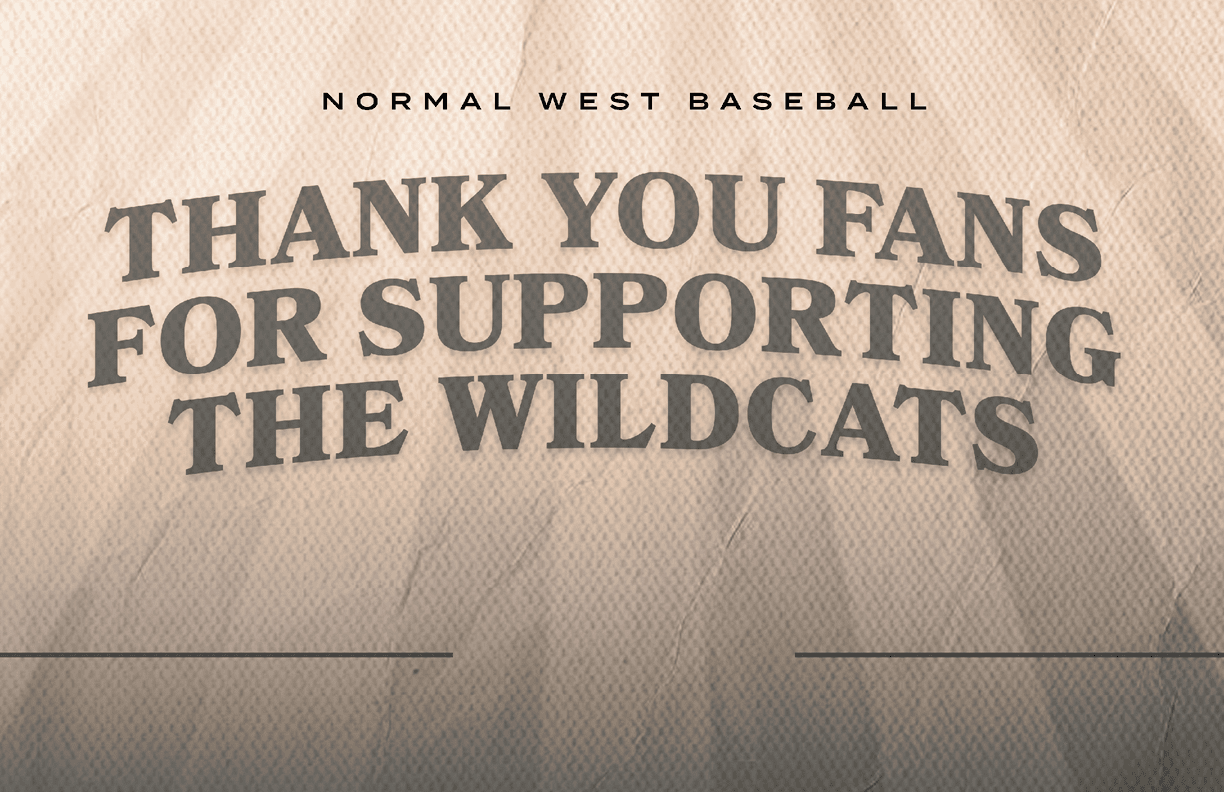 A sign that says “Thank You Fans for Supporting the Wildcats" on a brown background. AI generated content