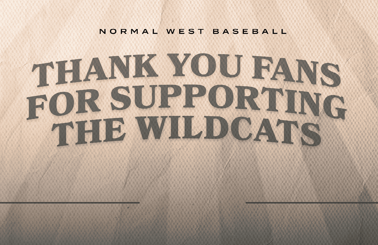 A sign that says “Thank You Fans for Supporting the Wildcats" on a brown background. AI generated content