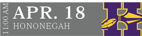 HONONEGAH,APR. 18,11:00 A