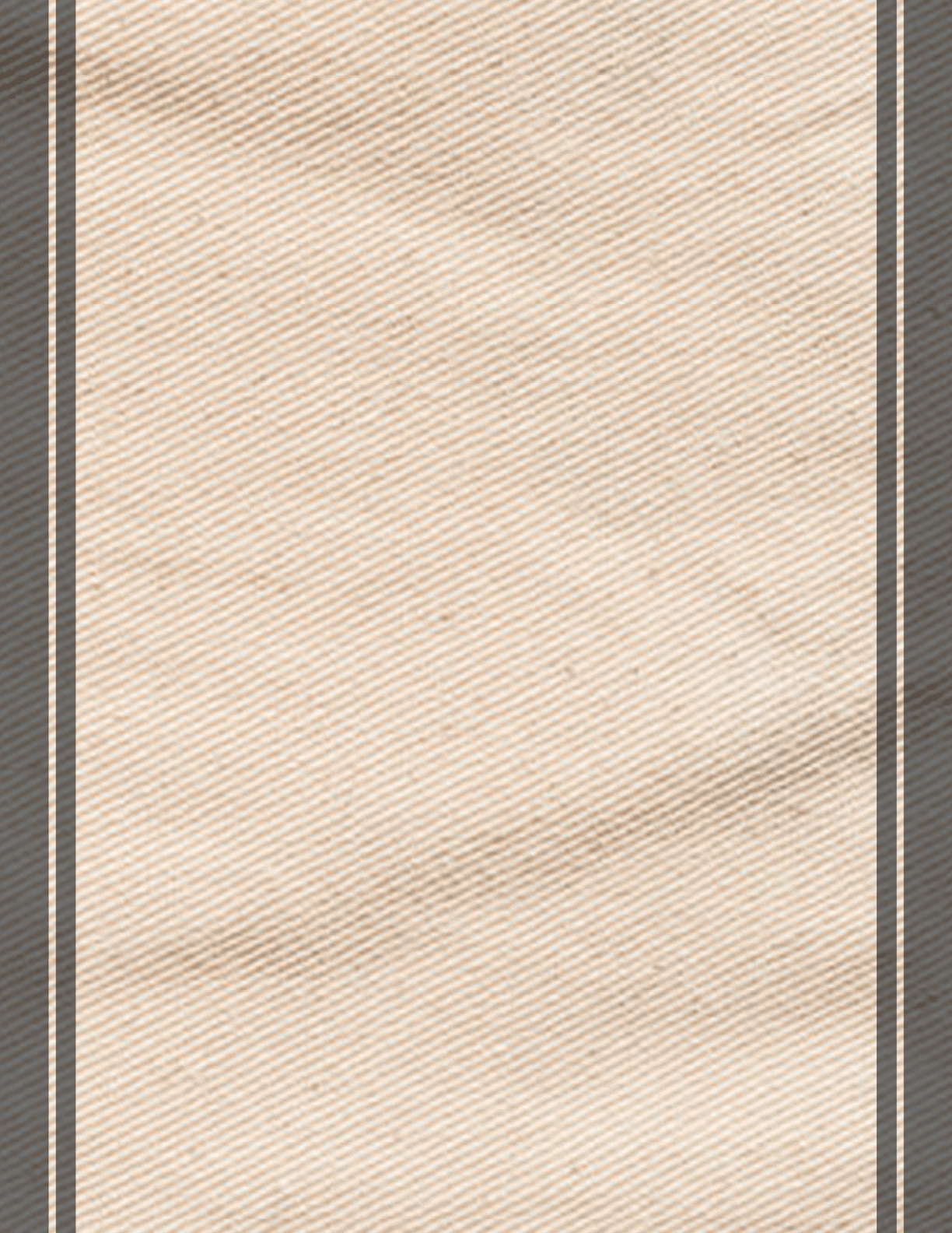 A brown and white striped towel hangs on a wall. AI generated content