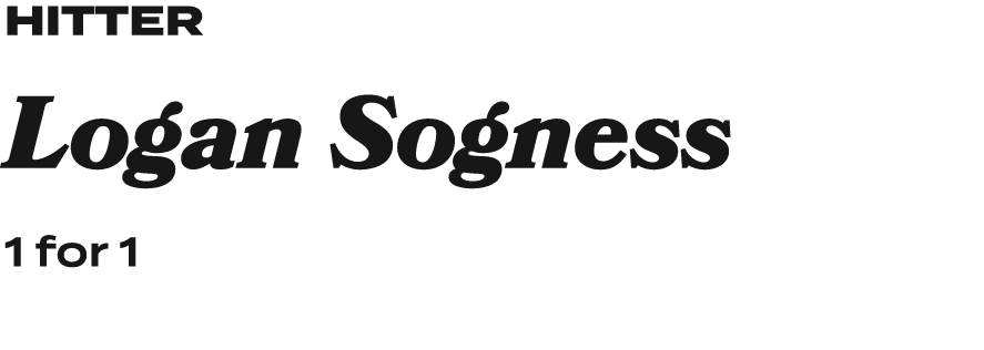 hitter Logan Sogness 1 for 1