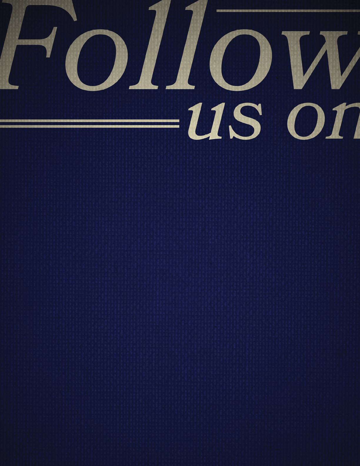 A blue background with white lettering that says “follow us on". AI generated content
