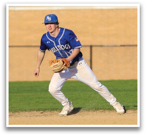 A baseball player wearing a blue and white uniform is running on the field. AI generated content
