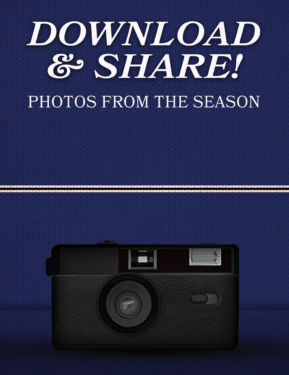 A black camera is shown on a blue background. AI generated content