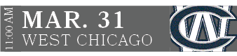 WEST CHICAGO,MAR. 31,11:00 AM