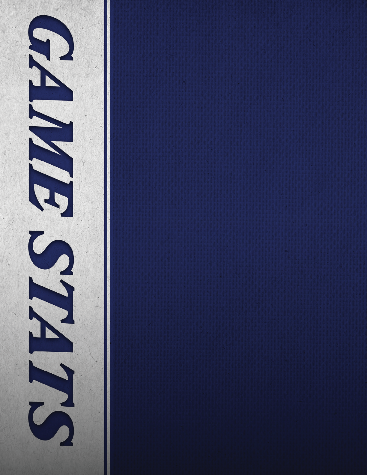 A blue and white striped banner with the words “Game Stats" written on it. AI generated content