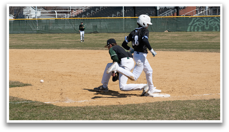 A baseball player is sliding into home plate while the catcher is trying to tag him out. AI generated content