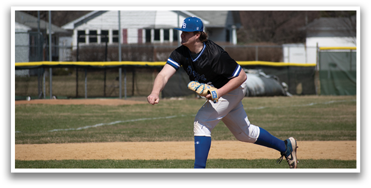 A baseball player in a black shirt and blue socks is pitching a ball on a field. AI generated content