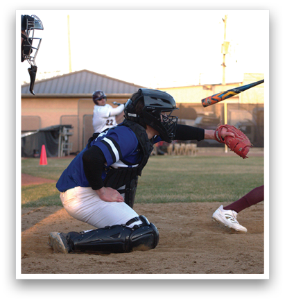 A baseball player is in a squatting position, wearing a helmet and holding a baseball bat. AI generated content