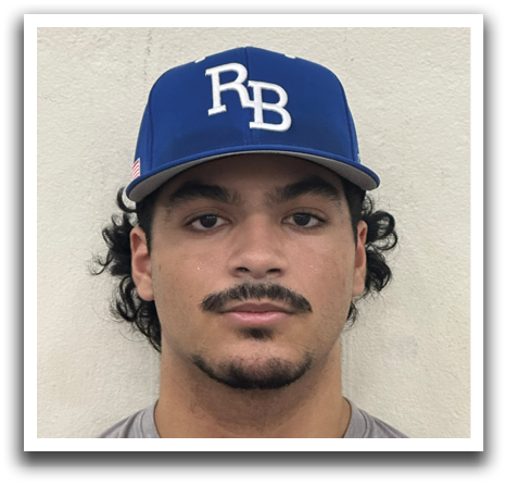 A man wearing a blue and white baseball cap. AI generated content