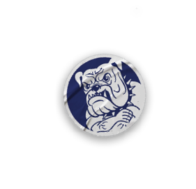 A collection of stickers featuring a bulldog mascot and the words “Go Bulldogs" on them. AI generated content