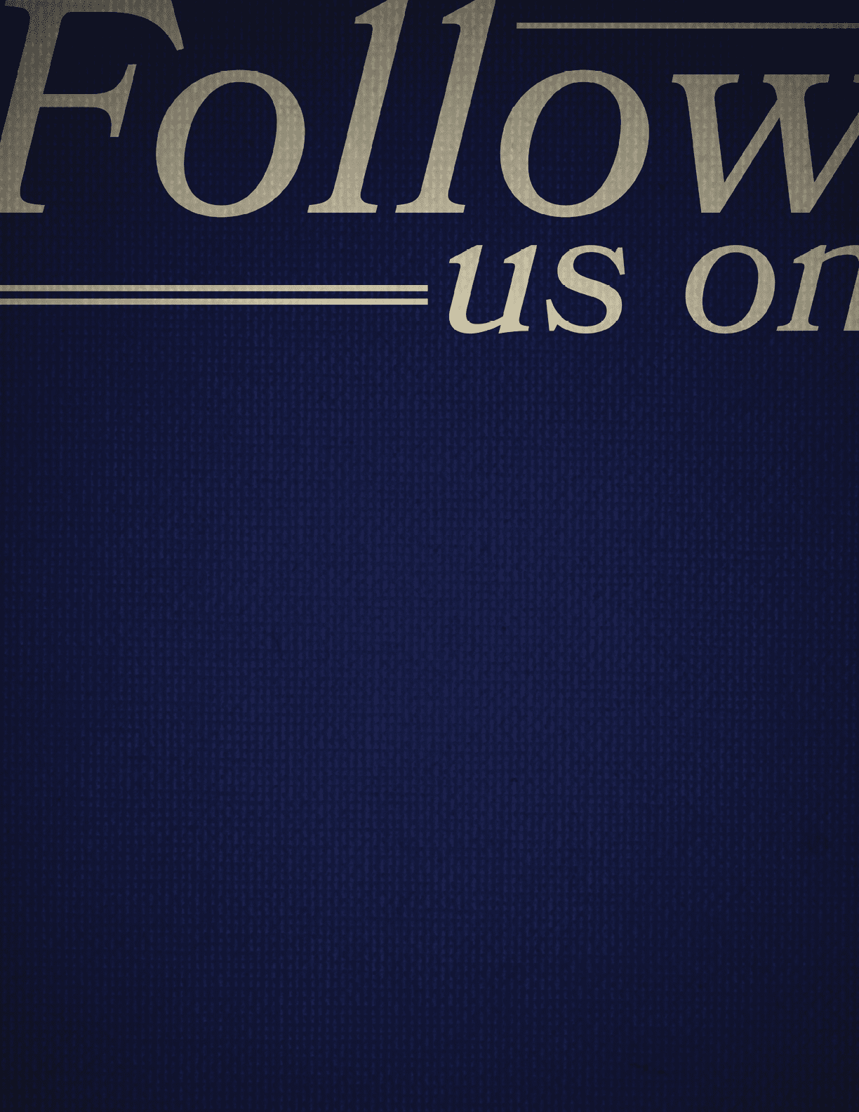 A blue background with white lettering that says “follow us on". AI generated content