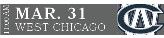 WEST CHICAGO,MAR. 31,11:00 AM