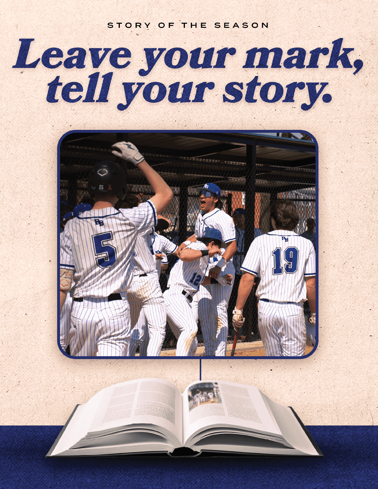 A book with a baseball player on the cover. Description generated by AI