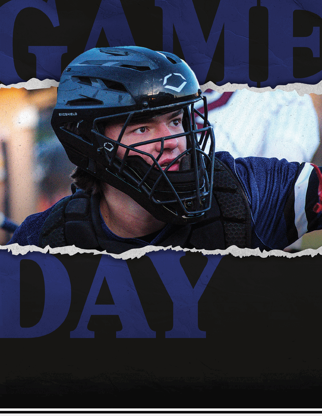 A baseball player wearing a helmet. Description generated by AI