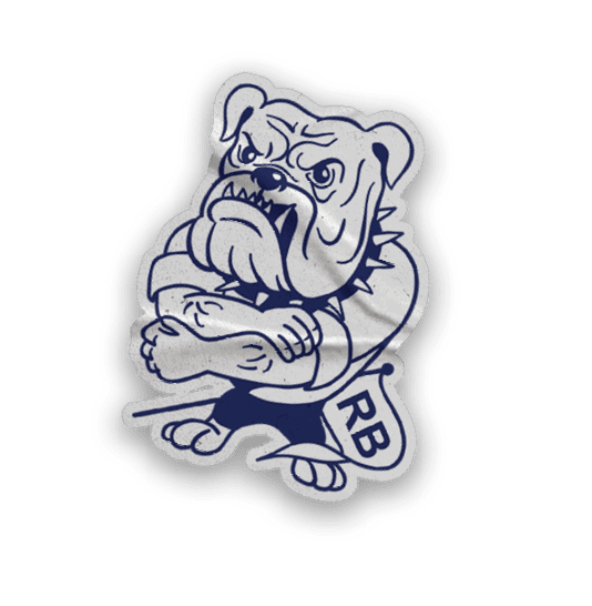 A collection of stickers featuring a bulldog mascot and the words “Go Bulldogs" on them. AI generated content