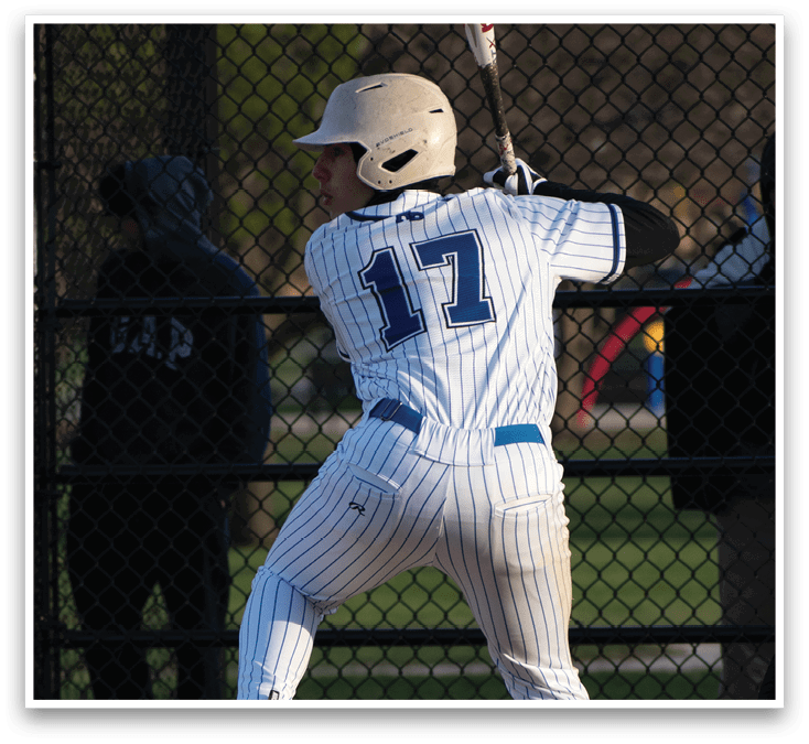 A baseball player is swinging a bat. Description generated by AI
