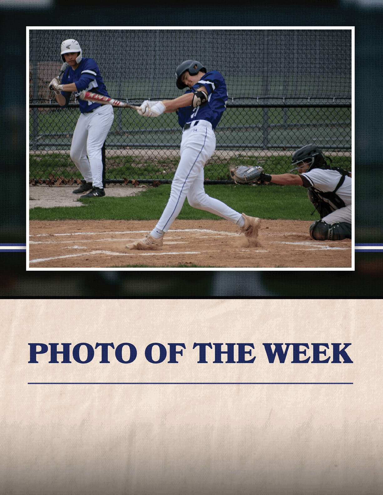 A baseball player is swinging a bat. Description generated by AI