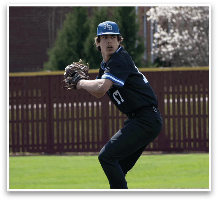 A baseball player is pitching a ball on a field. Description generated by AI
