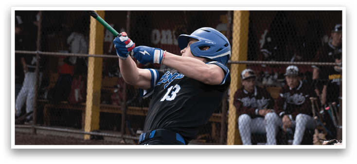 A baseball player is swinging a bat. Description generated by AI