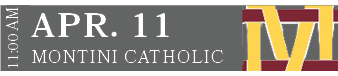 MONTINI CATHOLIC,APR. 11,11:00 A