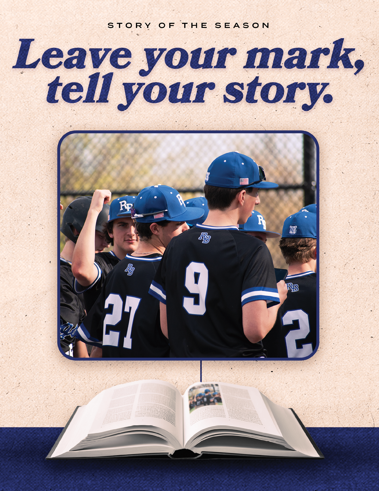 A book with a baseball team on the cover. Description generated by AI