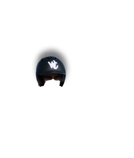 A small black and white image of a man's head. Description generated by AI