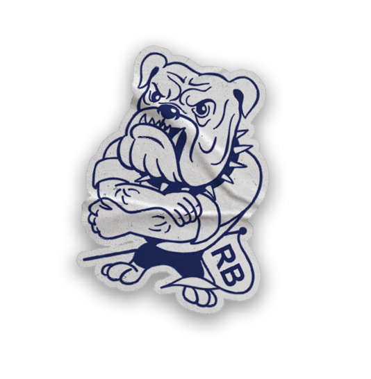 A collection of stickers featuring a bulldog mascot and the words “Go Bulldogs" on them. AI generated content