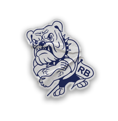 A collection of stickers featuring a bulldog mascot and the words “Go Bulldogs" on them. AI generated content