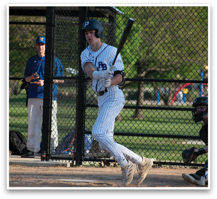 A baseball player is swinging a bat. Description generated by AI