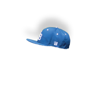 A blue and white toy whale is on a white background. Description generated by AI