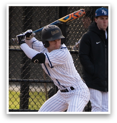 A baseball player is swinging a bat. Description generated by AI