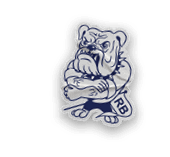 A collection of stickers featuring a bulldog mascot and the words “Go Bulldogs" on them. AI generated content