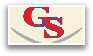 A logo with a sword and the letters GS. Description generated by AI