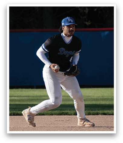 A baseball player running on the field. Description generated by AI