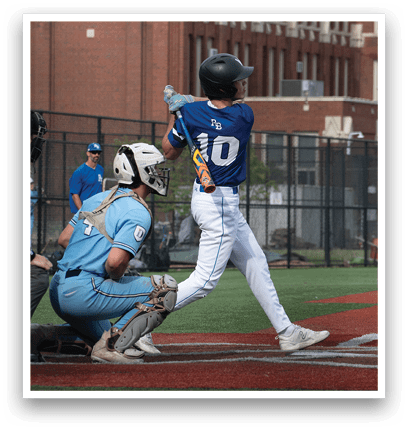 A baseball player is swinging a bat. Description generated by AI