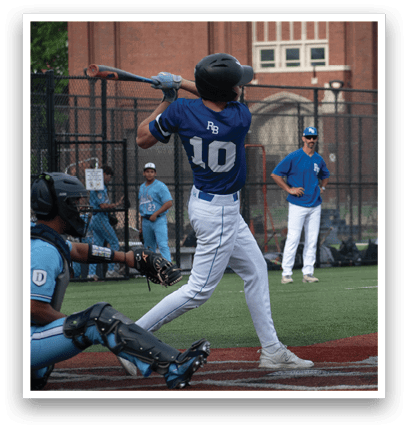 A baseball player is swinging a bat. Description generated by AI